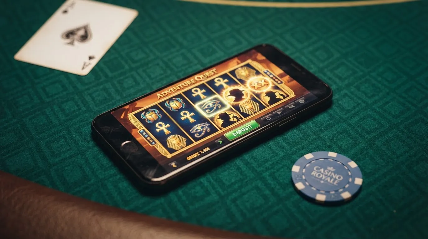 Die Spieloberfläche von Book of Dead (Play'n GO) mit sichtbarem Walzenfeld und dem Einsatzzähler auf „0,05 €“