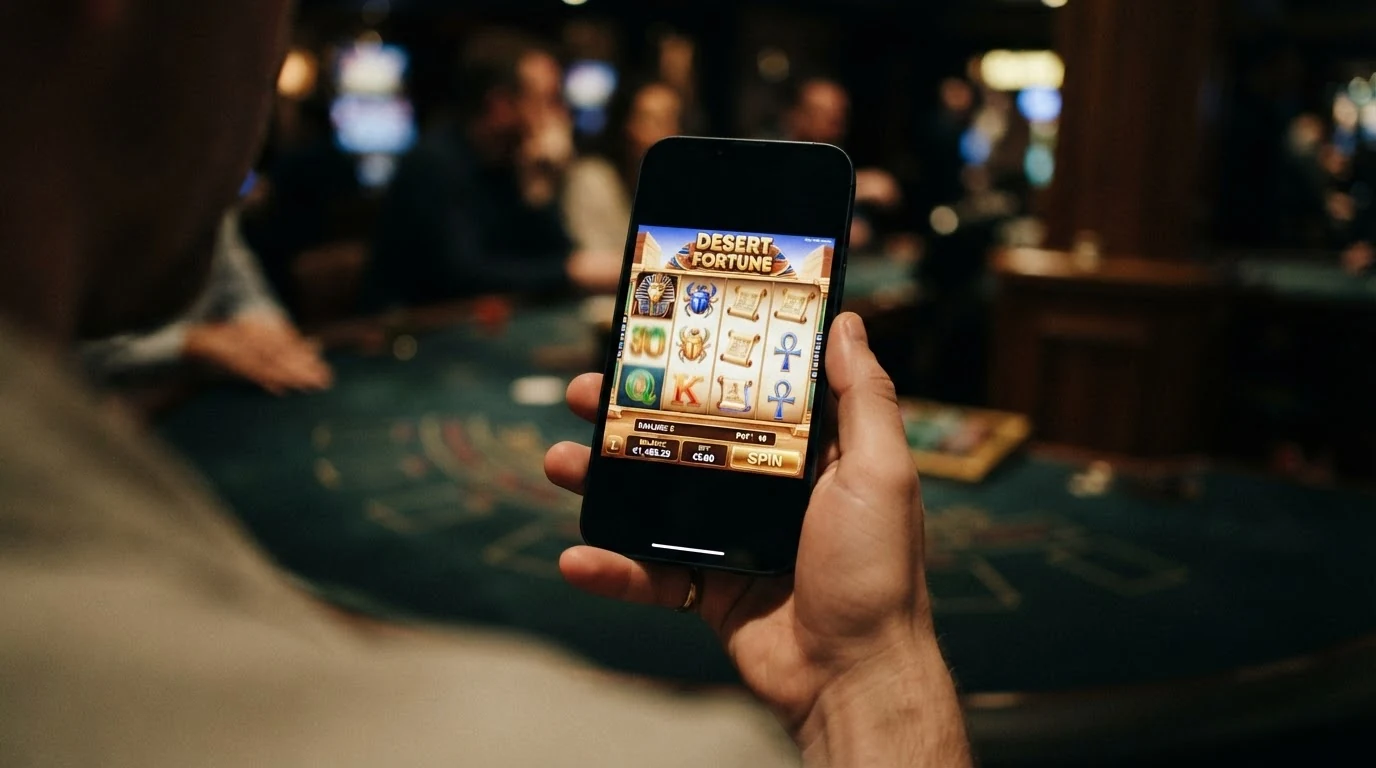 Spielbildschirm des Slots Book of Dead mit den fünf Walzen, dem Entdecker-Motiv und der Wett-Leiste