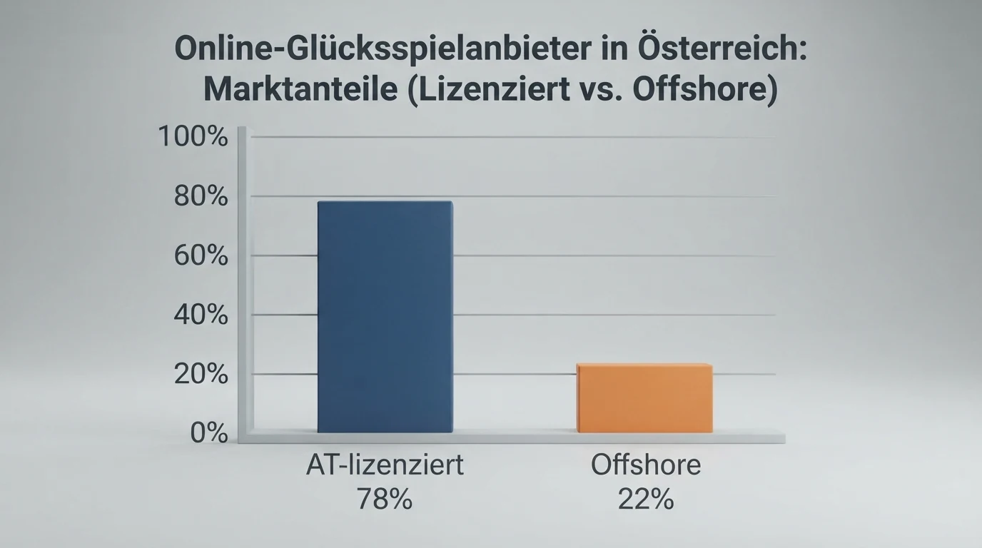 Tabellarische Übersicht mit den Logos der zehn vorgestellten Casino-Anbieter, gruppiert nach Lizenzstatus