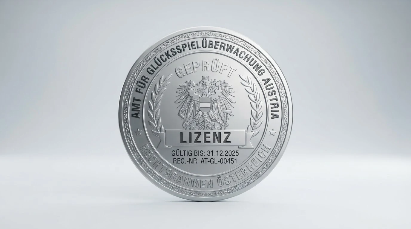 Offiziell wirkendes Dokument mit österreichischem Wappen und dem Begriff „Glücksspielgesetz“