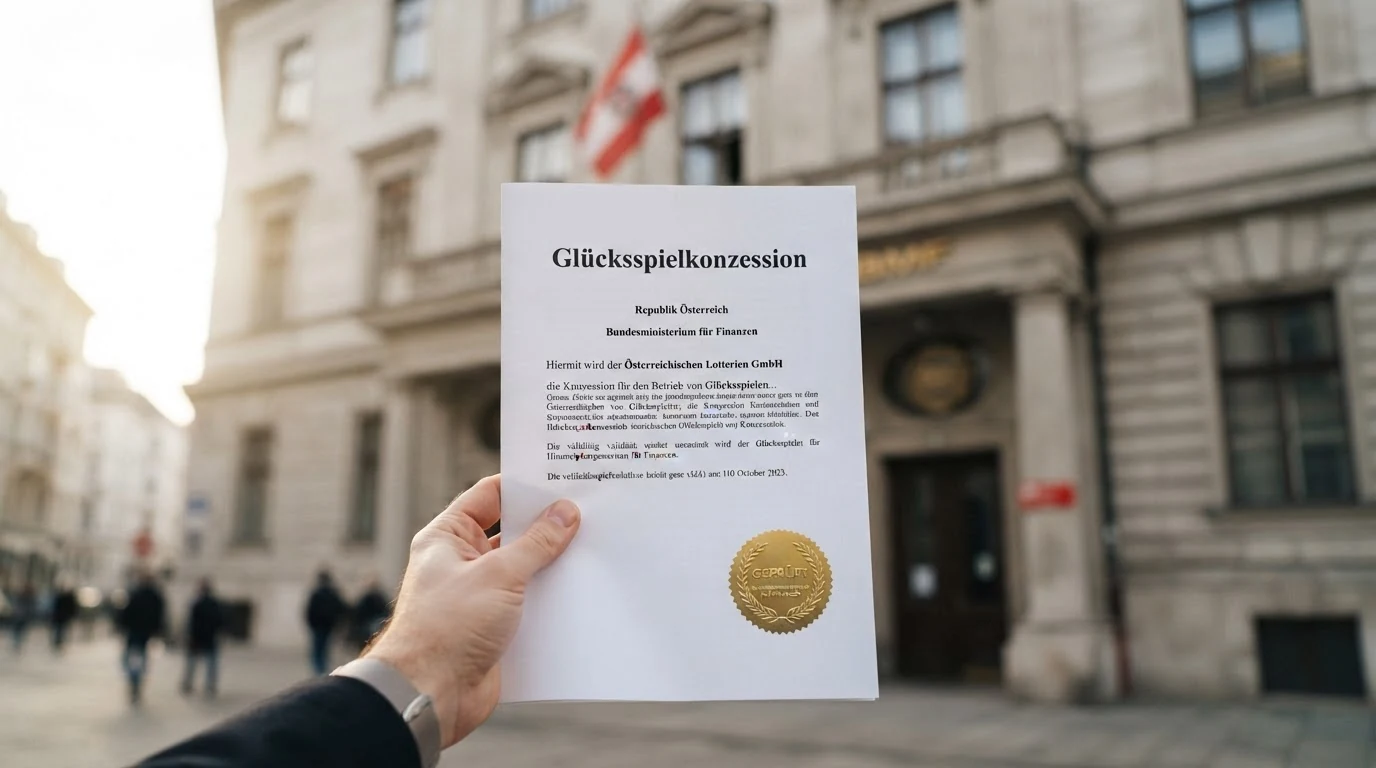 Das Gebäude des Bundesministeriums für Finanzen in Wien bei Tageslicht, im Vordergrund angedeutet ein Paragrafenzeichen
