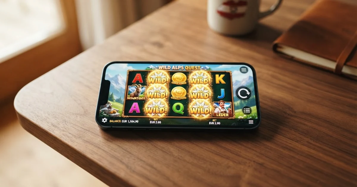 Bildschirm mit Starburst-Slot auf einer Casino-Startseite, im Vordergrund das leuchtende Starburst-Wild-Symbol auf einer Walze